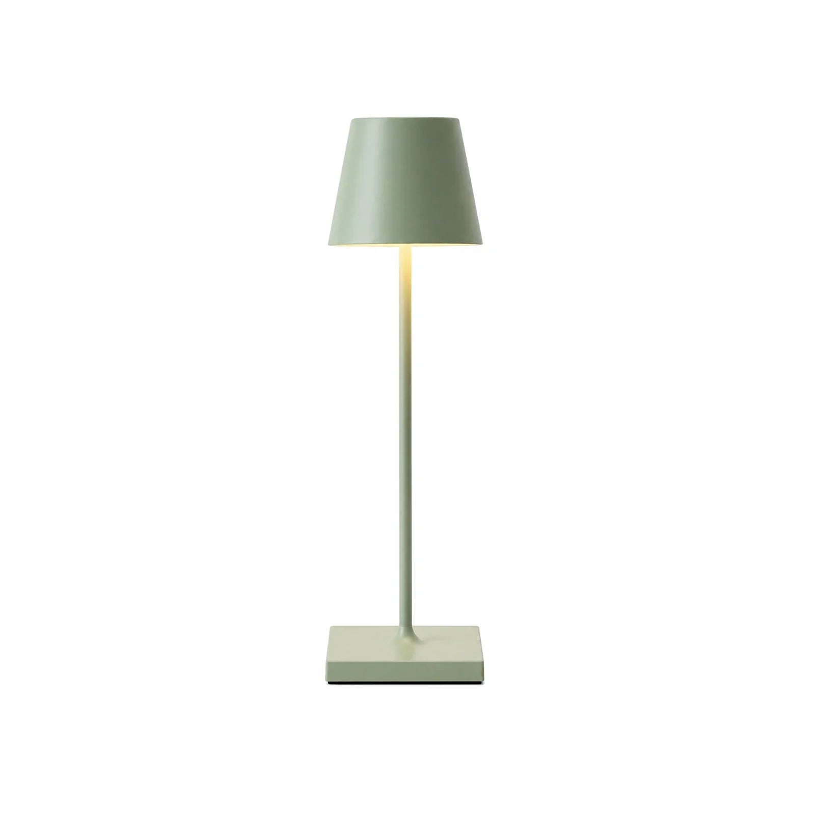 Luminária de Mesa Verde Bateria 24h LED Alta Performance em fundo branco