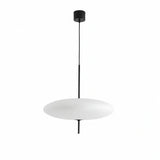 Luminária Pendente Disco Oval Ufo 30 cm branco com fundo branco
