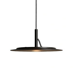 Luminária Pendente Led Moderno Minimalista Preto Tule em fundo branco