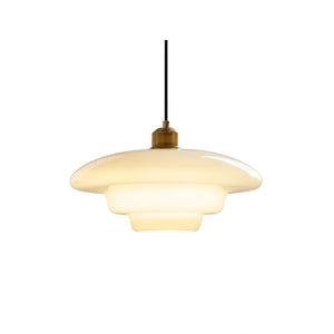 Luminária Pendente de Vidro Artístico Branca Nuvem em fundo branco