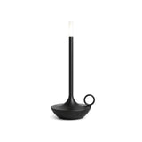 Luminária de Mesa Sem Fio Portátil Recarregável Wick Preto em fundo branco