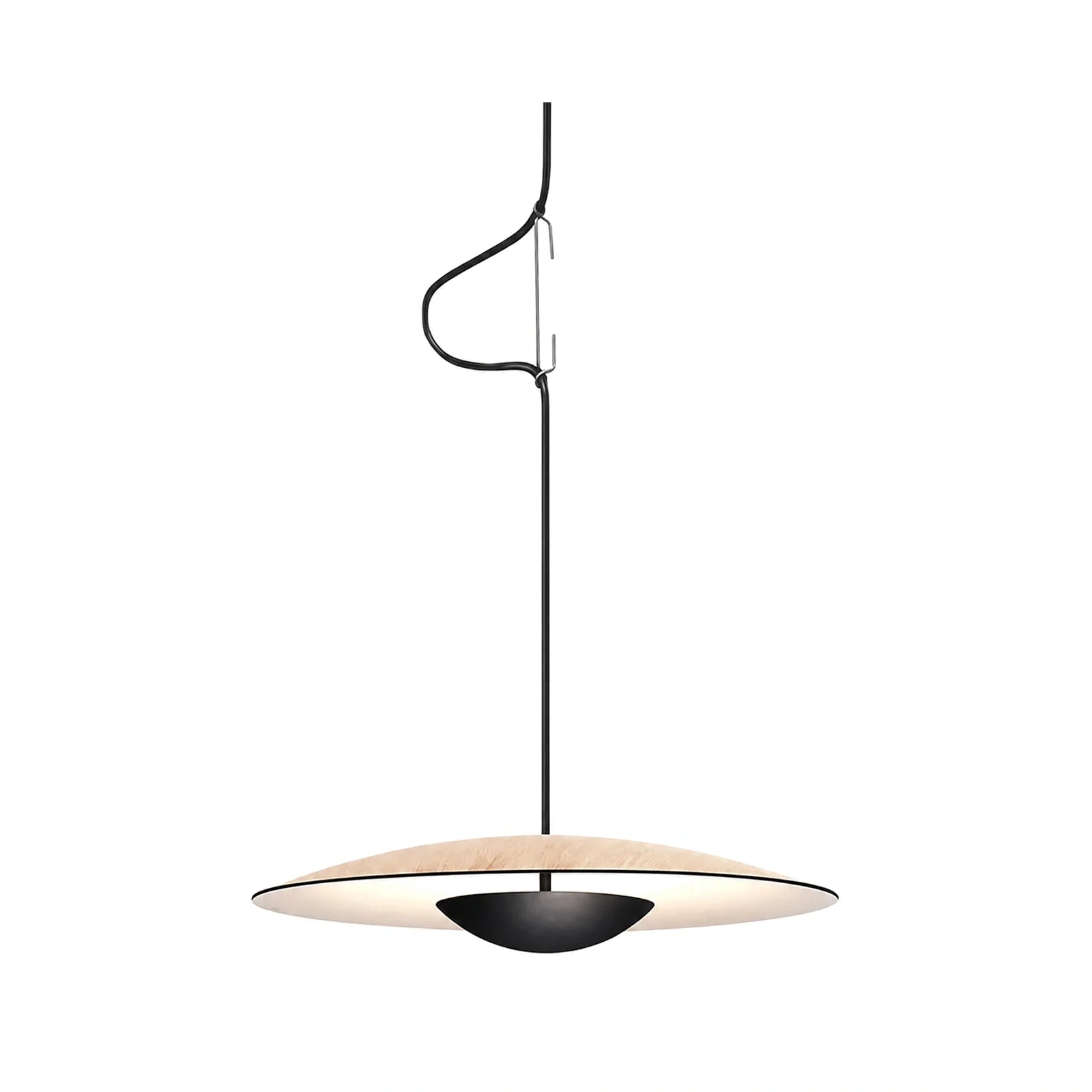 Lustre Pendente Dinamarquês Minimalista Madeira em fundo branco