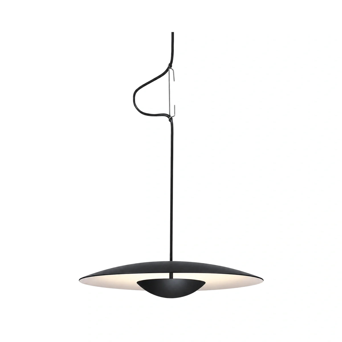 Lustre Pendente Dinamarquês Minimalista Preto em fundo branco