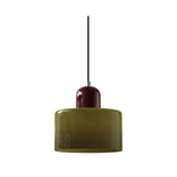 Lustre Pendente Escandinavo em Vidro Soprado Nordic Verde em fundo branco