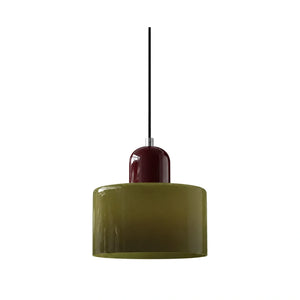 Lustre Pendente Escandinavo em Vidro Soprado Nordic Verde em fundo branco