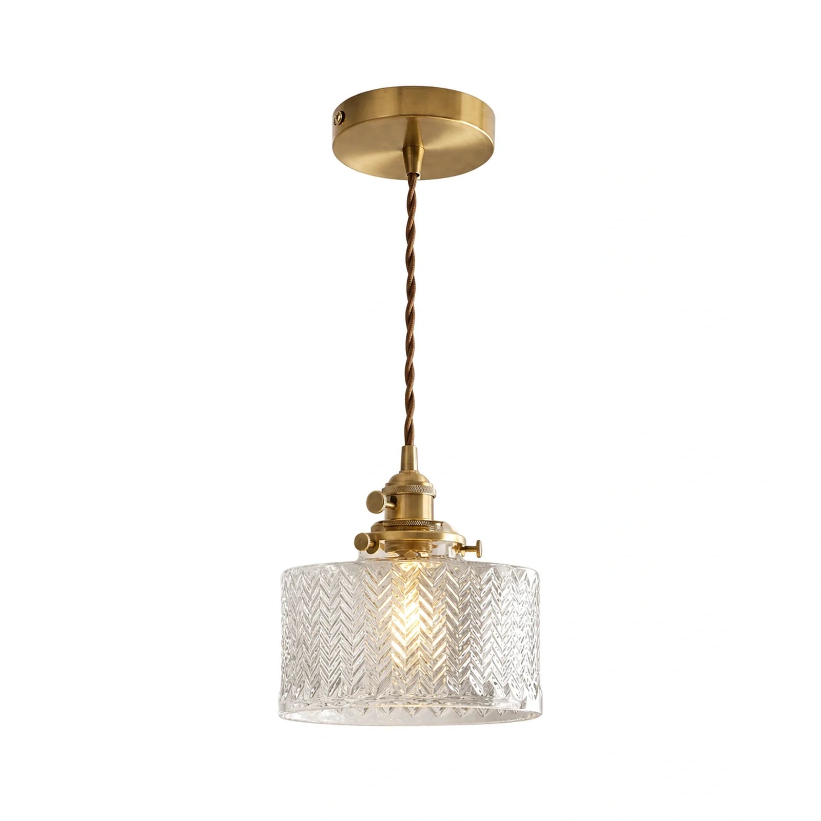 Lustre Pendente de Vidro Estilo Flor Cristallo em fundo branco