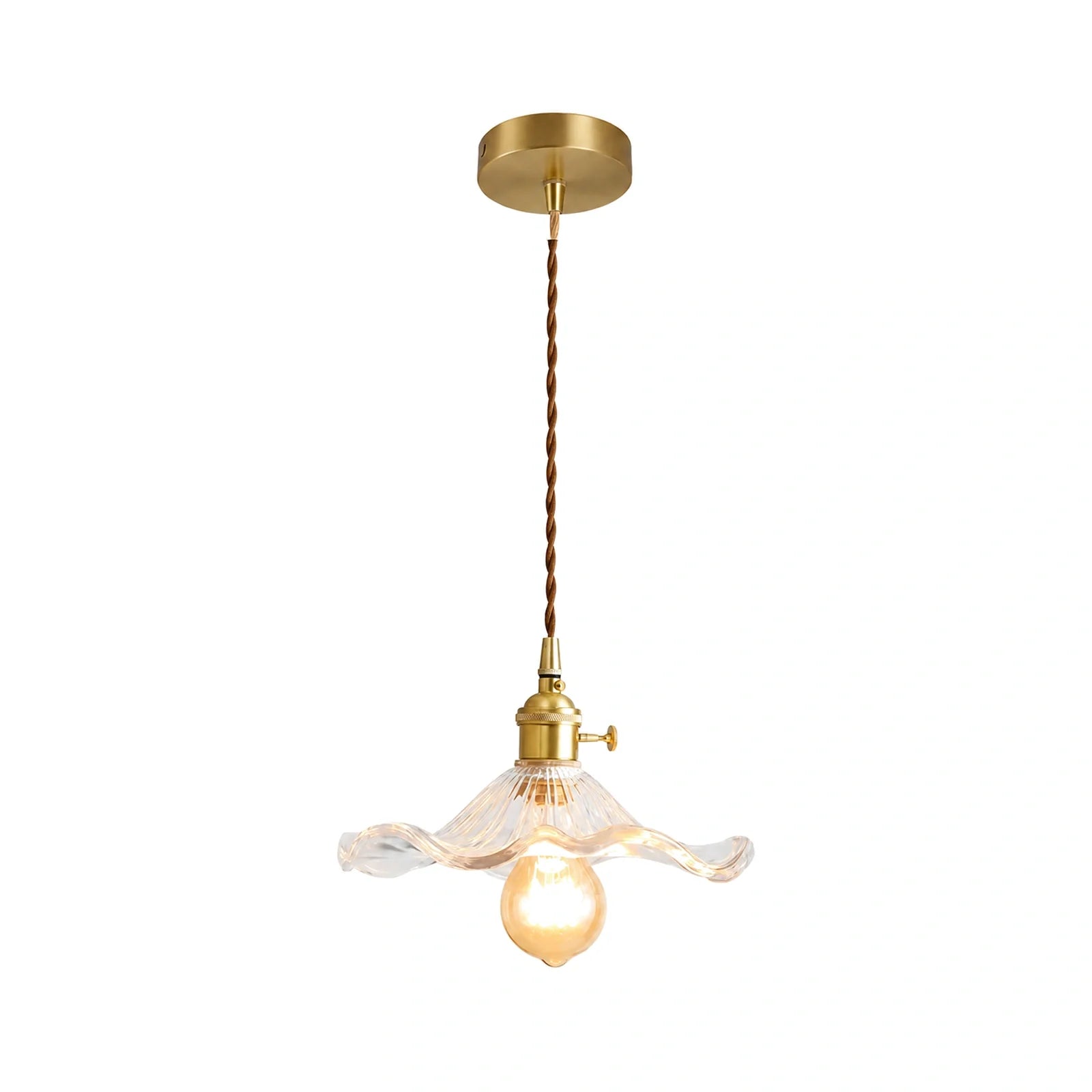 Lustre Pendente de Vidro Estilo Flor Flor de Vidro em fundo branco
