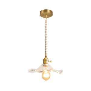 Lustre Pendente de Vidro Estilo Flor Flor de Vidro em fundo branco