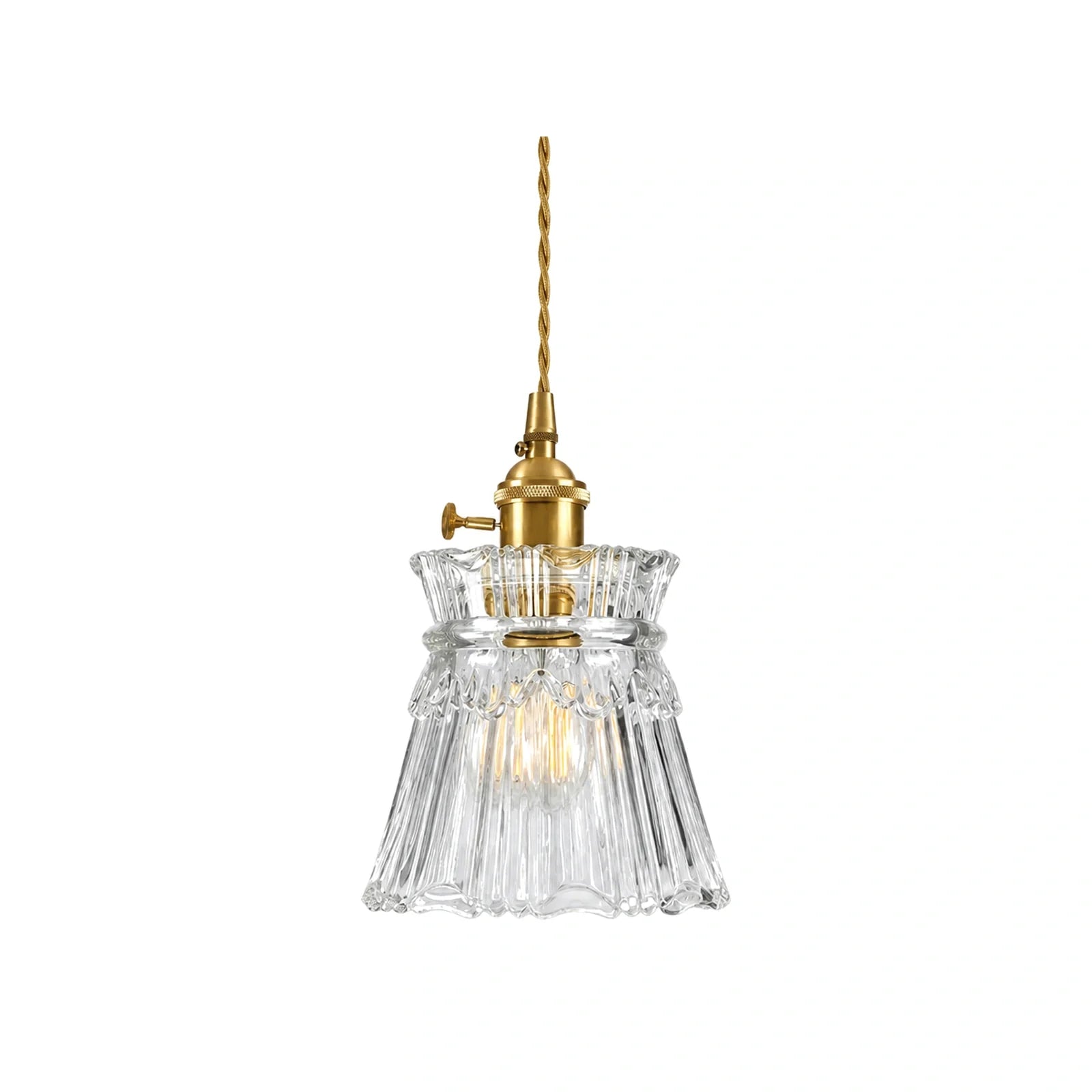 Lustre Pendente de Vidro Estilo Flor Imperial em fundo branco