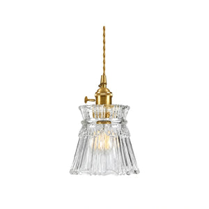 Lustre Pendente de Vidro Estilo Flor Imperial em fundo branco