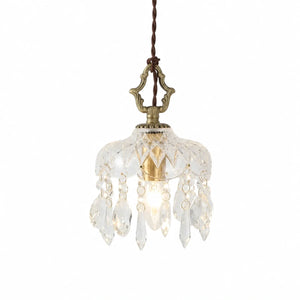 Luminária pendente de vidro clássico moderno Marquise 15cm em fundo branco